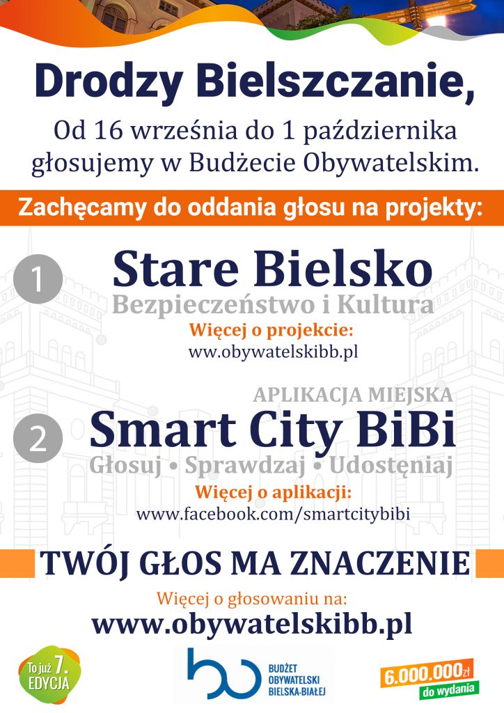 plakat głosowanie budżet obywatelski Bielsko-Biała