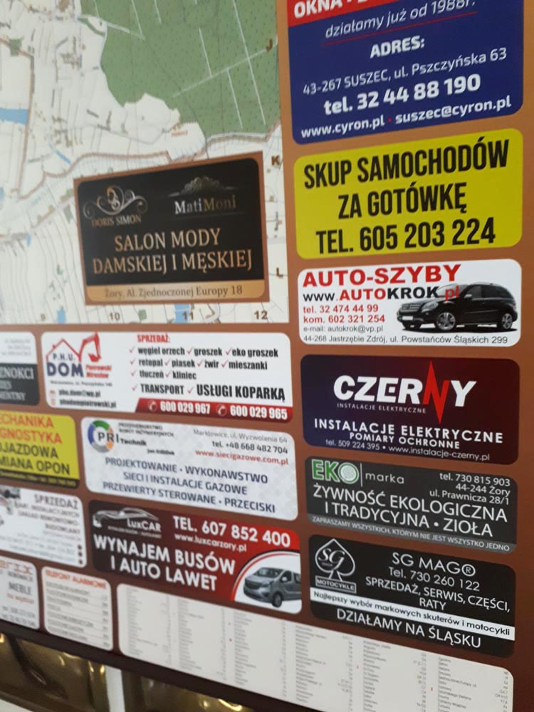 Reklama w mieście Żory